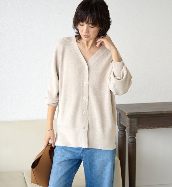  「【上品な輝き】ラメモール2WAYカーデ」|ニット・セーター|