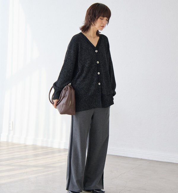  「【上品な輝き】ラメモール2WAYカーデ」|ニット・セーター|