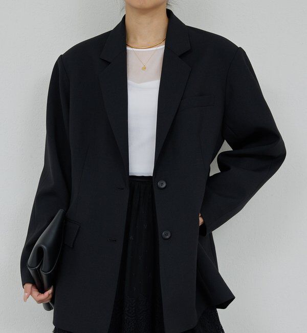  「【比留川游さんコラボ】ウエストシェイプジャケット」|テーラードジャケット|ブラック