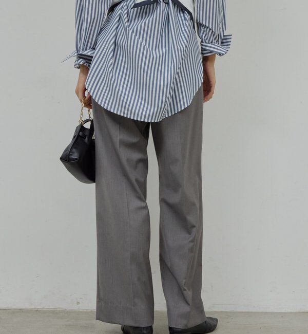  「【手洗い可】タックストレートパンツ」|チノ|