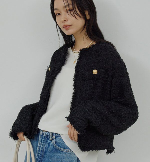  「【手洗い可】ツイードショートジャケット」|その他|