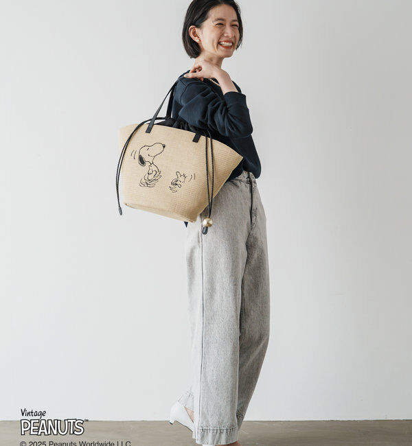  「【再値下げ】《PEANUTS&times;russetコラボ》カゴトートバッグ大」|トートバッグ|