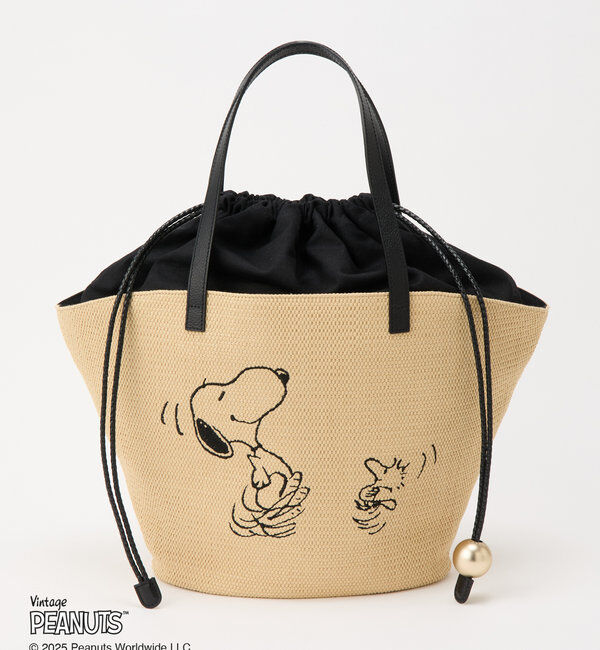  「【再値下げ】《PEANUTS&times;russetコラボ》カゴトートバッグ大」|トートバッグ|