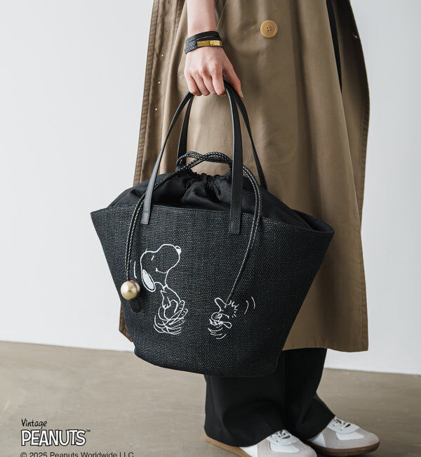  「【再値下げ】《PEANUTS&times;russetコラボ》カゴトートバッグ大」|トートバッグ|