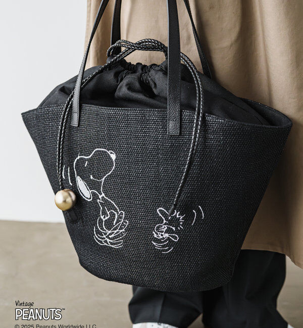  「【再値下げ】《PEANUTS&times;russetコラボ》カゴトートバッグ大」|トートバッグ|