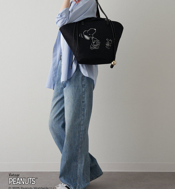  「【再値下げ】《PEANUTS&times;russetコラボ》カゴトートバッグ大」|トートバッグ|
