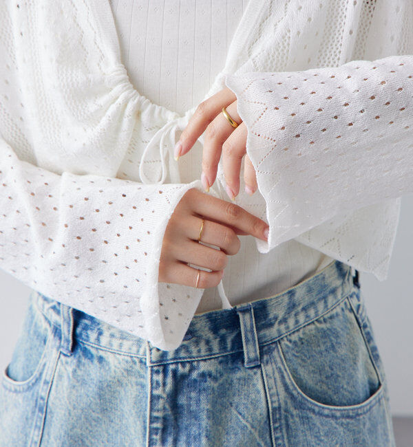  「透かしショートボレロ」|カーディガン|