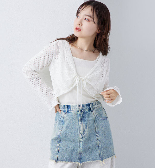  「透かしショートボレロ」|カーディガン|
