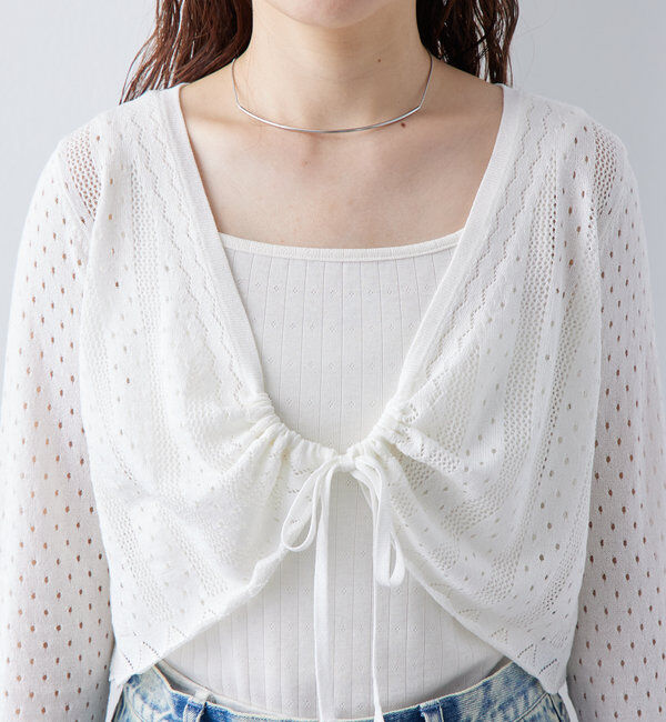  「透かしショートボレロ」|カーディガン|