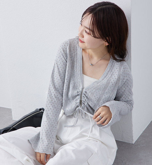  「透かしショートボレロ」|カーディガン|