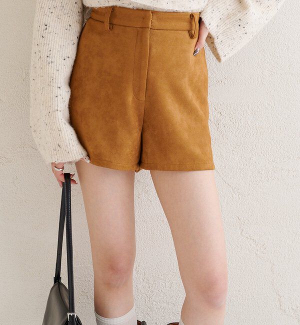  「フェイクスウェードショートパンツ」|チノ|