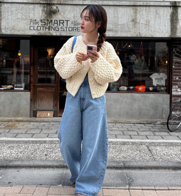  「ポコポコニットカーディガン」|カーディガン|