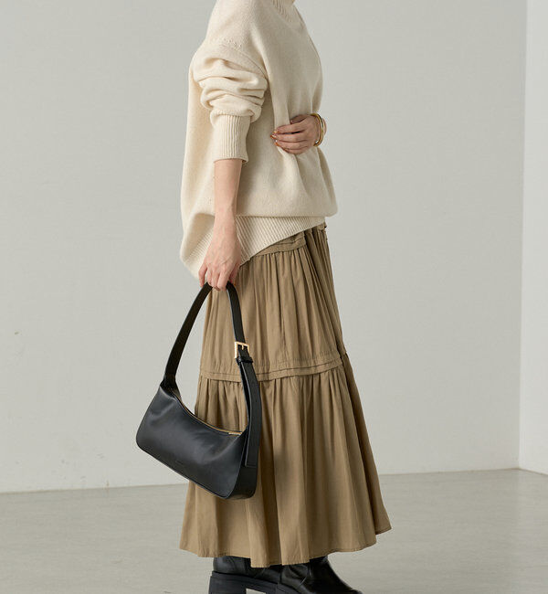  「【3サイズ展開】サテンティアードキャミワンピース」|ワンピース|