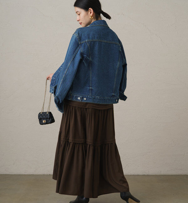  「【3サイズ展開】サテンティアードキャミワンピース」|ワンピース|