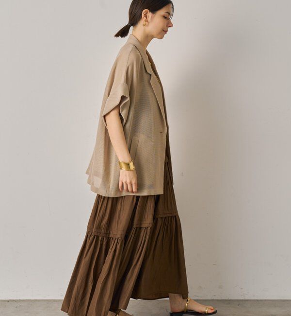  「【3サイズ展開】サテンティアードキャミワンピース」|ワンピース|