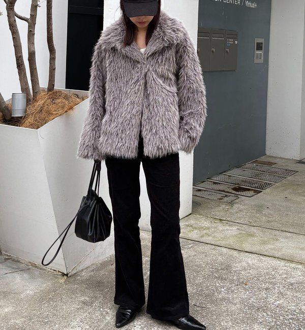  「【サイズ展開あり/軽量】MIXファースタンドカラーコート」|その他|