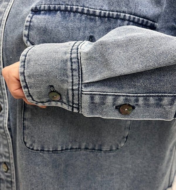  「【26SS予約】デニムオーバーショートシャツ」|シャツ・ブラウス|