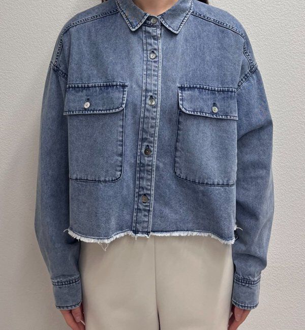  「【26SS予約】デニムオーバーショートシャツ」|シャツ・ブラウス|