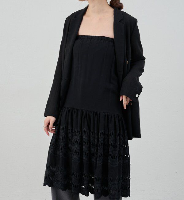  「スカラップレーススカート」|スカート|ブラック