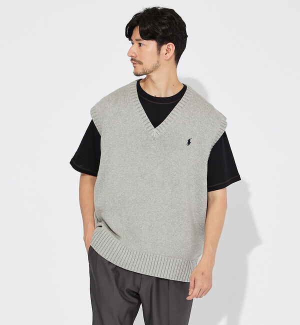 ABAHOUSE「【POLO RALPH LAUREN】BIG FIT VEST ビッグフィットベ」|ベスト・ジレ|ライトグレー