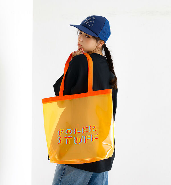 ABAHOUSE「【POLeR/ポーラー】PVC POOL BAG/マルチプールバッグ/ユニセック」|トートバッグ|オレンジ