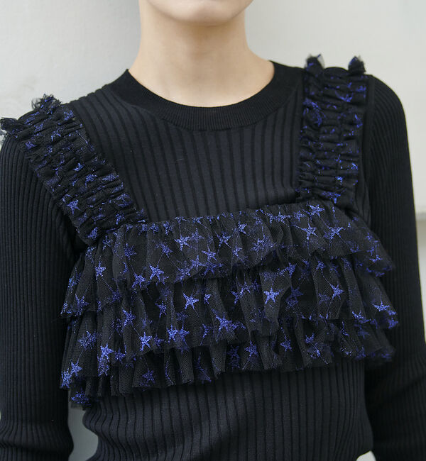 Rouge vif「スター＆ハート柄チュールフリルビスチェ」|シャツ・ブラウス|