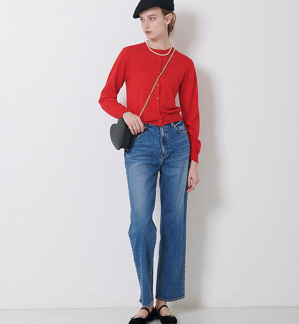Rouge vif「ロゴ刺繍カーディガン」|カーディガン|