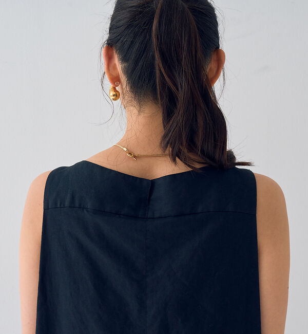 Rouge vif「麻混ノースリーブ 後ろタックワンピース」|ワンピース|