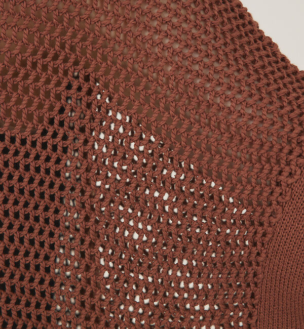 qualite「メッシュコットンスクエアニット」|ニット・セーター|