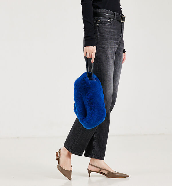 qualite「ファーマルシェバッグ」|ハンドバッグ|ブルー