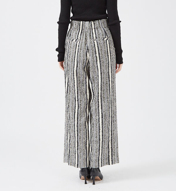 qualite「ループストライプワイドパンツ」|その他|