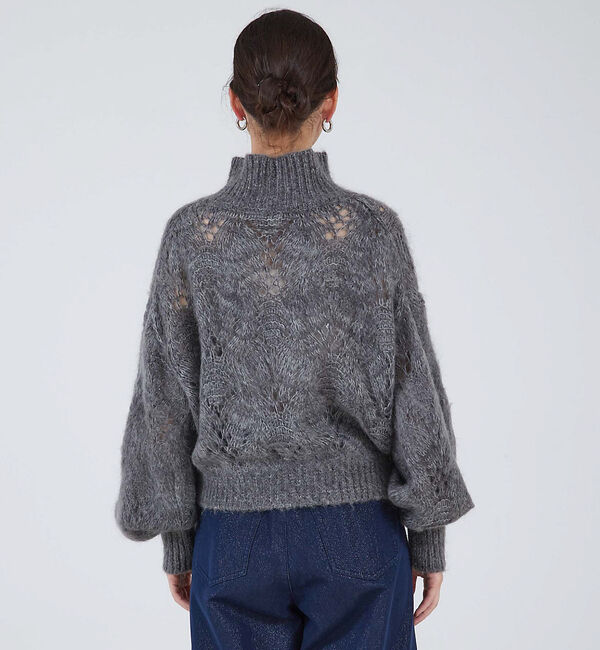 qualite「モヘアケーブルニット」|ニット・セーター|