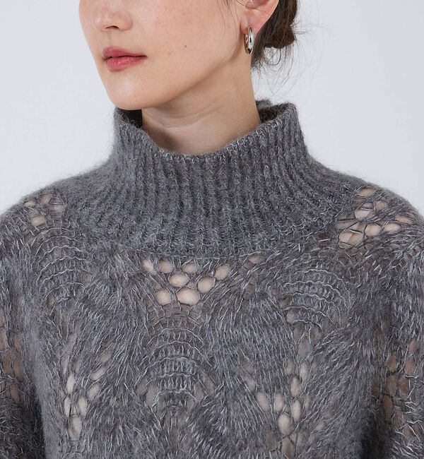 qualite「モヘアケーブルニット」|ニット・セーター|