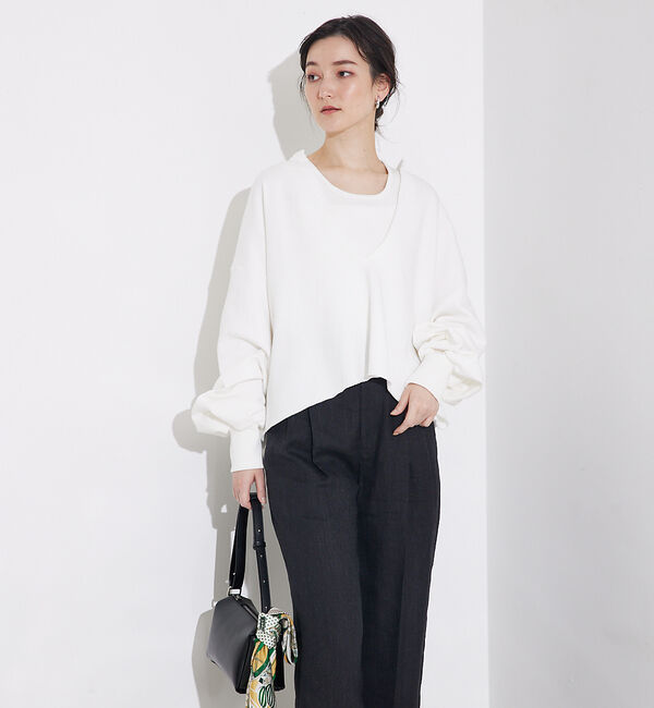 qualite「キーネックオーバースウェット」|スウェット・ジャージ|