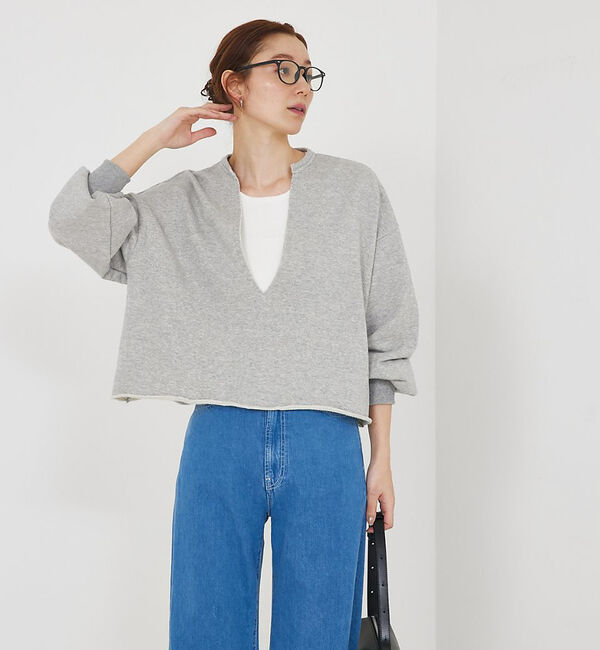 qualite「キーネックオーバースウェット」|スウェット・ジャージ|