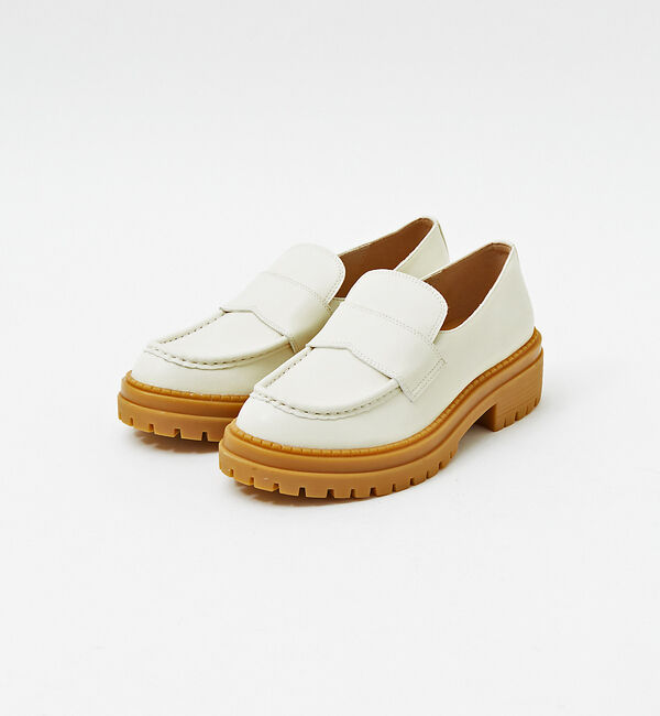 AU BANNISTER「【晴雨兼用】厚底ローファー」|ローファー|ホワイト