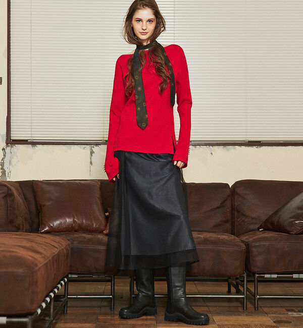 AU BANNISTER「【LAROUTE】サイドゴア ロング ブーツ」|ショートブーツ|