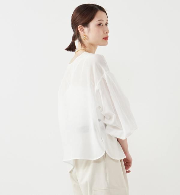 SOFFITTO「《定番》2WAYコットンシルクブラウス」|シャツ・ブラウス|