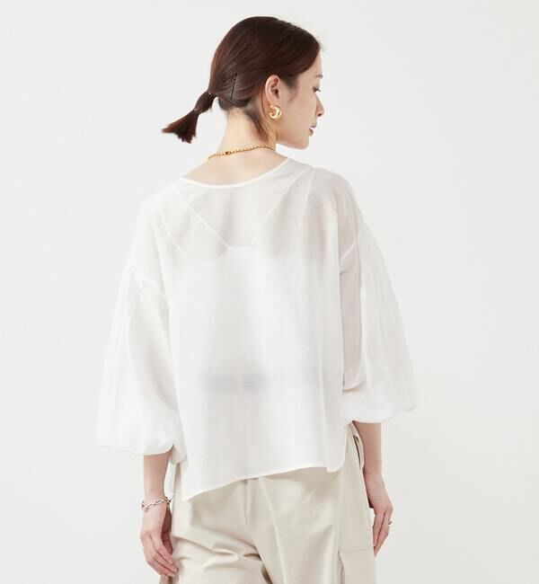 SOFFITTO「《定番》2WAYコットンシルクブラウス」|シャツ・ブラウス|