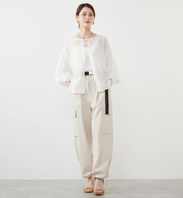 SOFFITTO「《定番》2WAYコットンシルクブラウス」|シャツ・ブラウス|