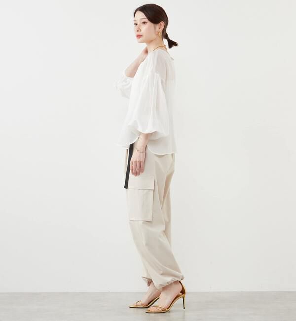 SOFFITTO「《定番》2WAYコットンシルクブラウス」|シャツ・ブラウス|