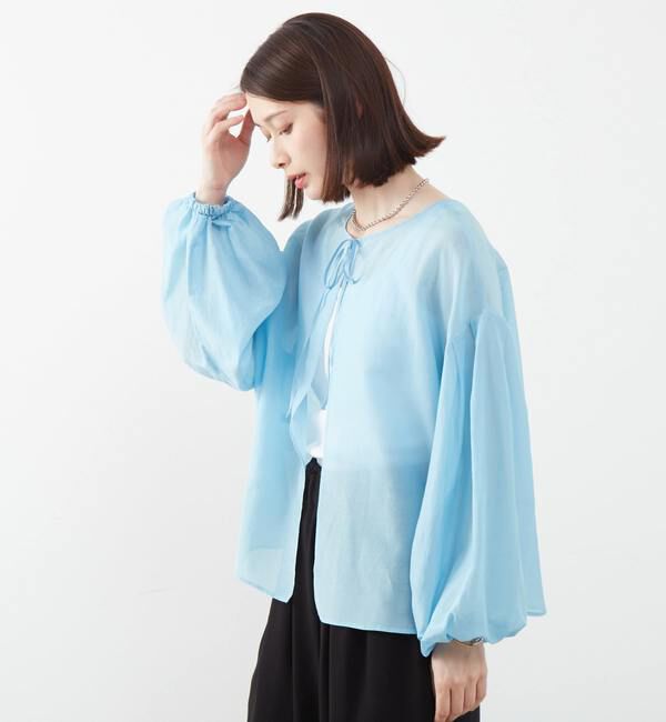 SOFFITTO「《定番》2WAYコットンシルクブラウス」|シャツ・ブラウス|