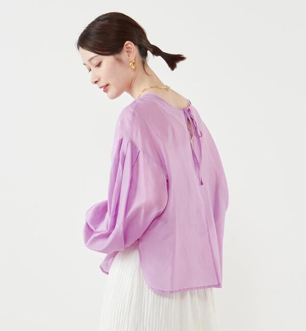 SOFFITTO「《定番》2WAYコットンシルクブラウス」|シャツ・ブラウス|