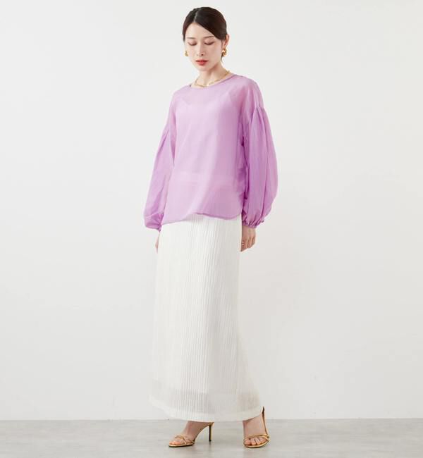 SOFFITTO「《定番》2WAYコットンシルクブラウス」|シャツ・ブラウス|