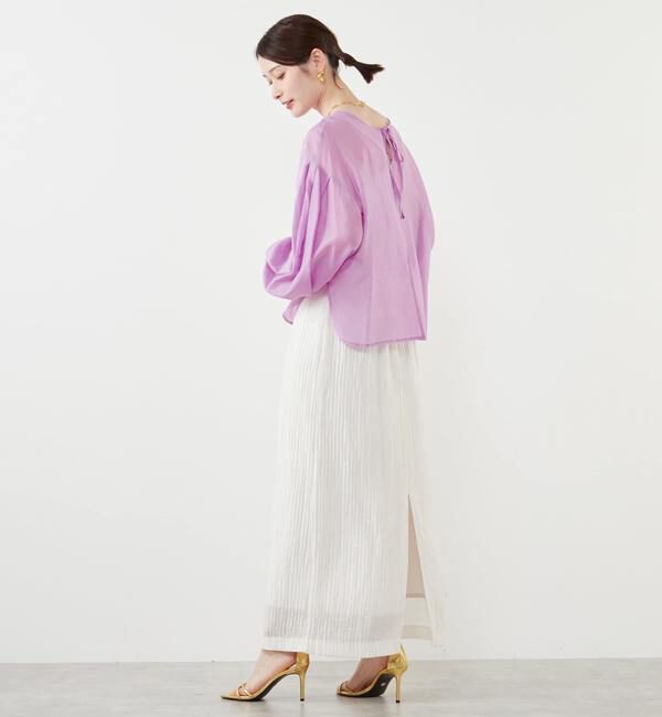 SOFFITTO「《定番》2WAYコットンシルクブラウス」|シャツ・ブラウス|