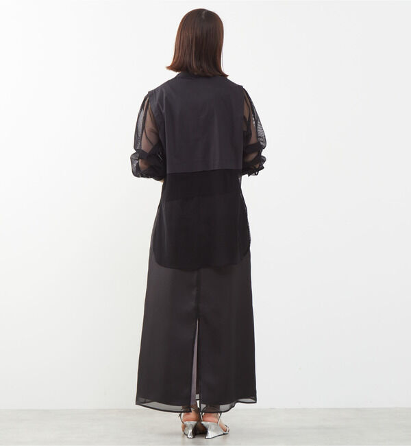 SOFFITTO「コットン&times;チュールMIXブラウス」|シャツ・ブラウス|