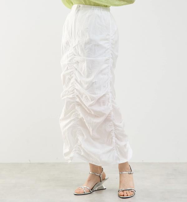 Soffitto「ギャザーミリタリーイージースカート」|スカート|ホワイト