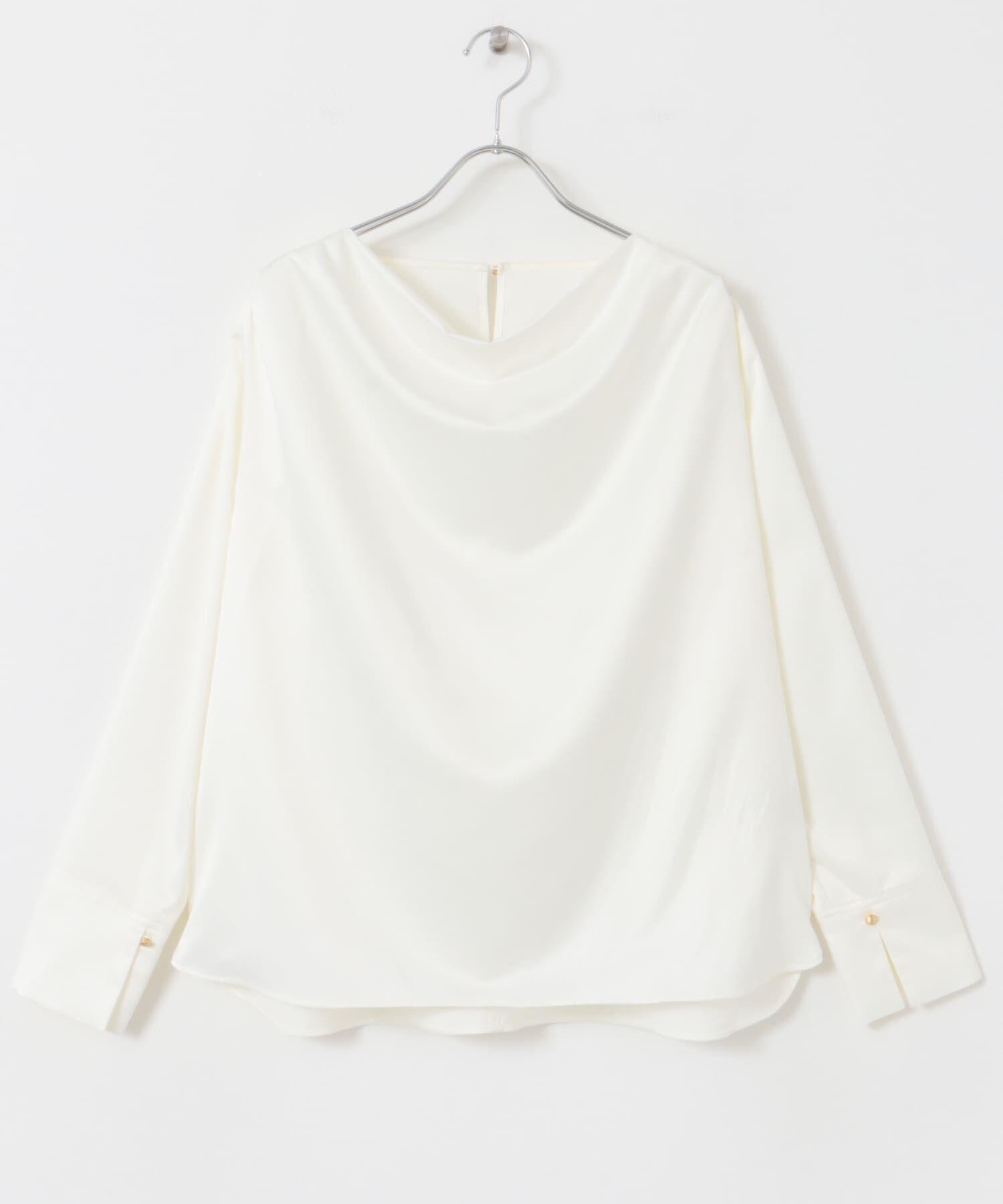 URBAN RESEARCH ROSSO「ドレープネックサテンブラウス」|シャツ・ブラウス|