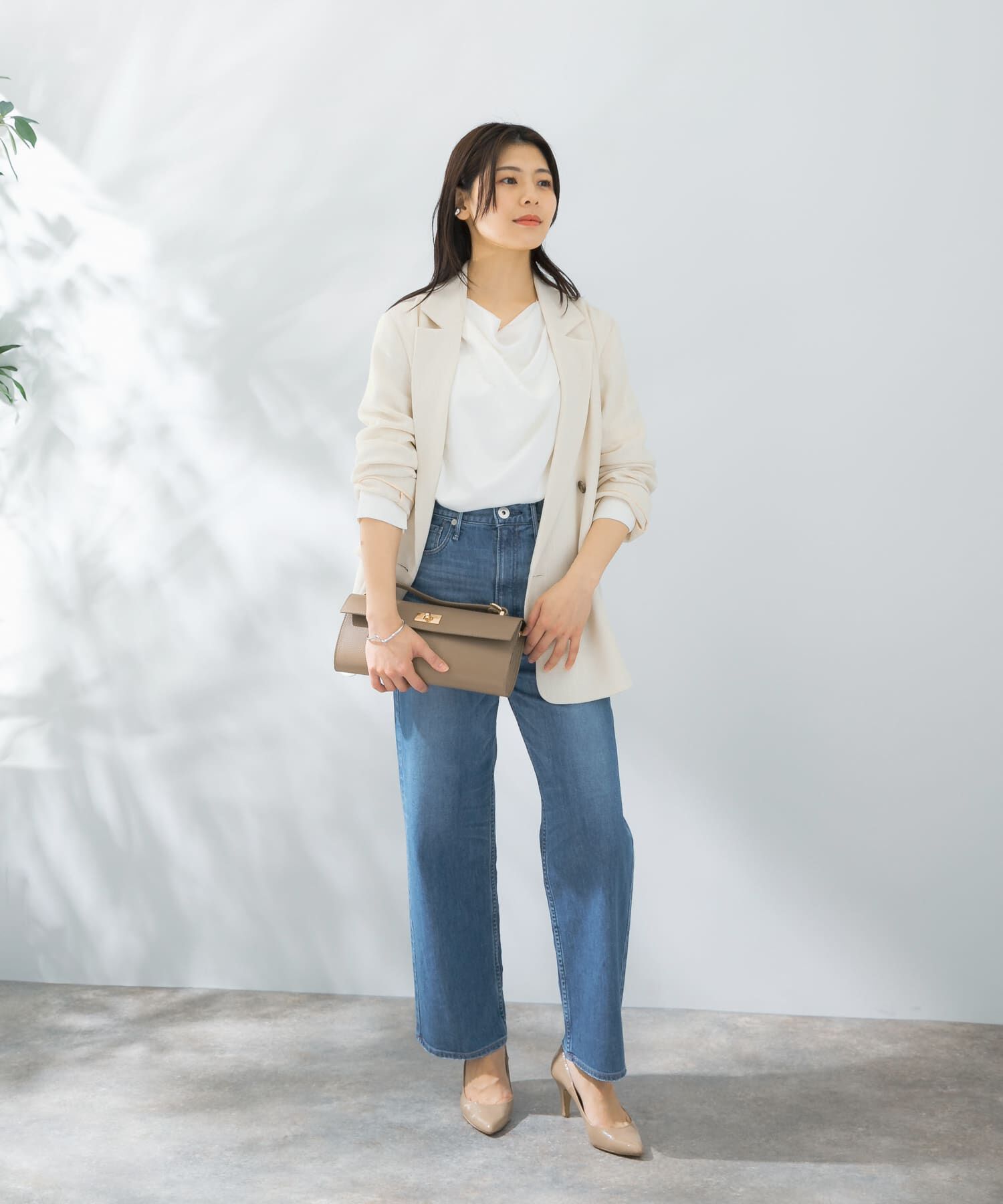 URBAN RESEARCH ROSSO「ドレープネックサテンブラウス」|シャツ・ブラウス|