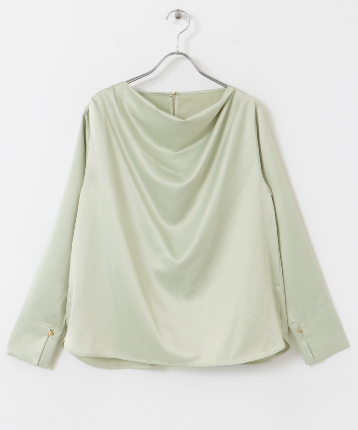 URBAN RESEARCH ROSSO「ドレープネックサテンブラウス」|シャツ・ブラウス|